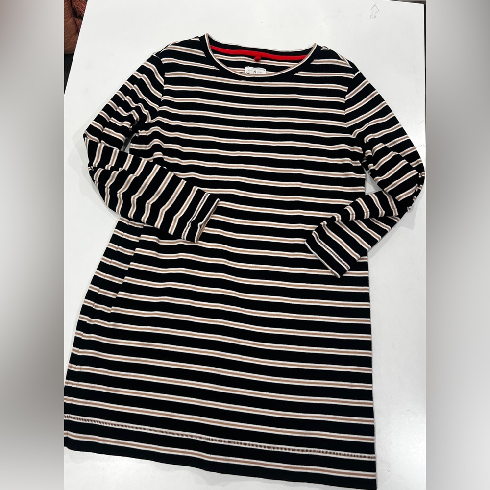 Lou & Grey Black, Cream & Brown Striped Knit Top